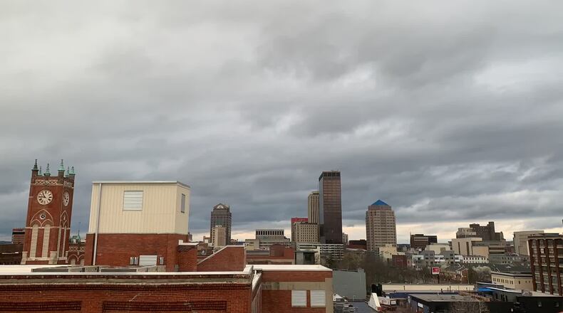 Clouds over Dayton on a windy Thursday morning