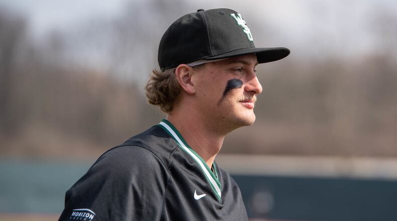 Gehrig Anglin, of the Wright State baseball team, is pictured. Photo courtesy of Wright State