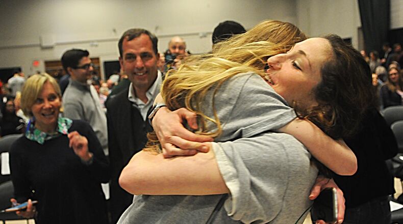 FILE: Wright State University Boonshoft School of Medicine students learned where they will spend the next three to five years of their lives completing residency training after receiving their medical degrees in May. MARSHALL GORBY/STAFF