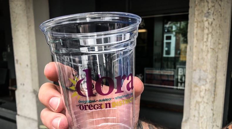 The new outdoor drinking cup for the Oregon District for labor Day weekend.