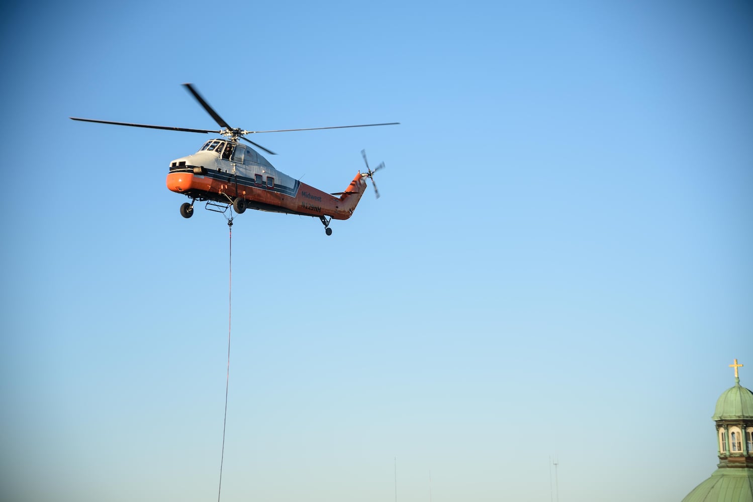 PHOTOS: Dayton Arcade helicopter delivery