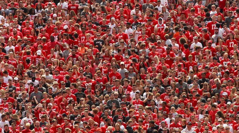 Fans watch a game between Ohio State and Cincinnati on Saturday, Sept. 7, 2019, at Ohio Stadium in Columbus. David Jablonski/Staff