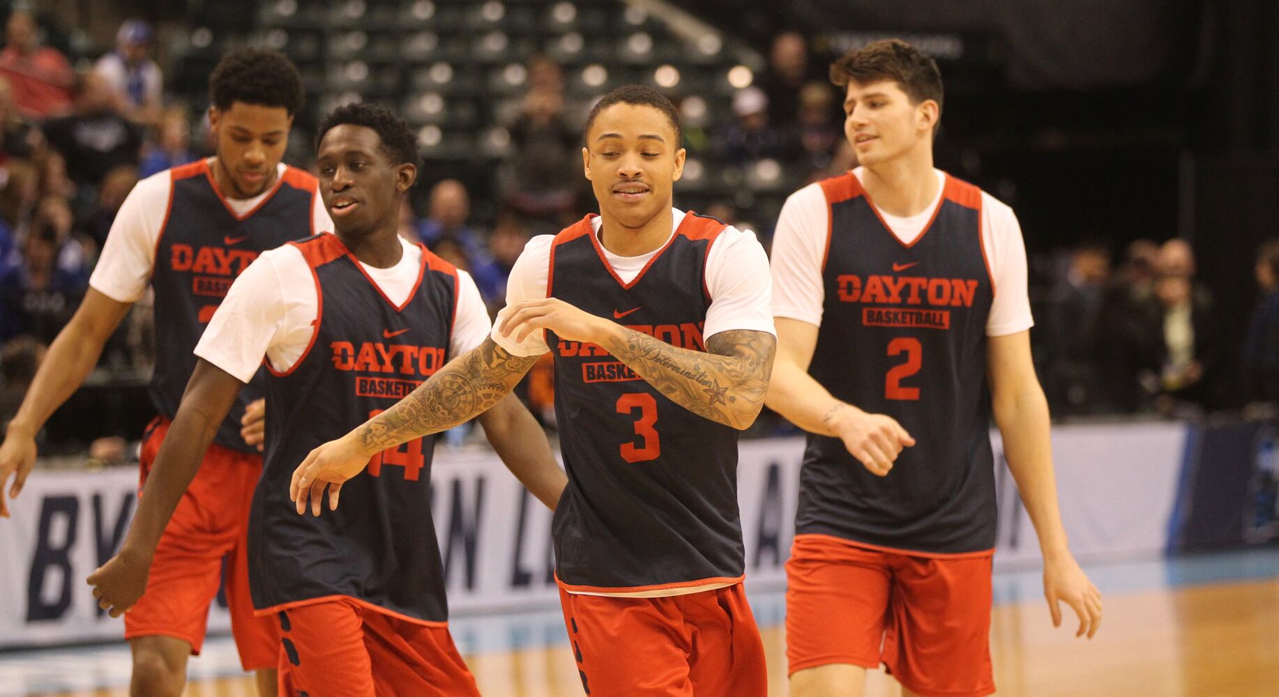 Photos: Dayton Flyers practice in Indianapolis