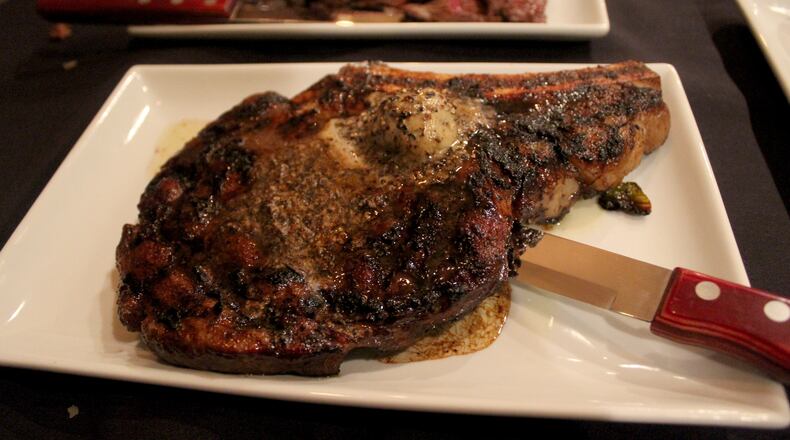 The Bison and The Boar in West Alexandria will celebrate its opening Friday, Feb. 22. Pictured: 22 ounce bone-in ribeye. It is served with au poivre butter.