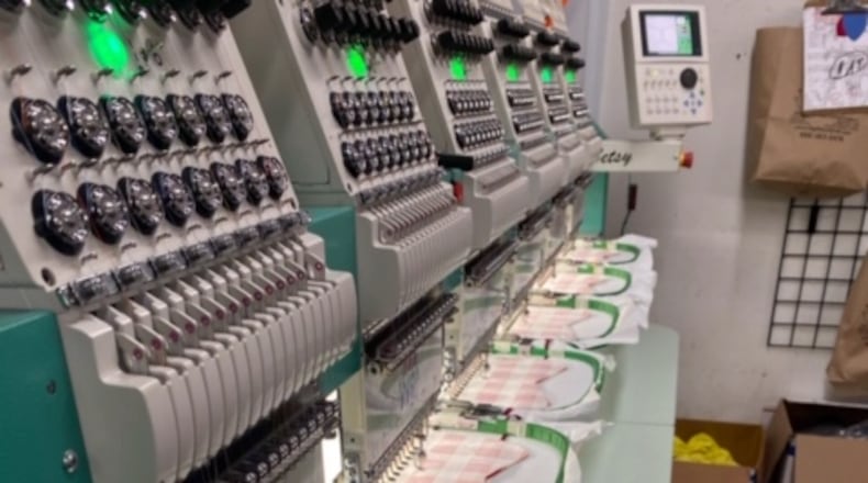 A scene at DigiStitch Embroidery Wednesday. CONTRIBUTED