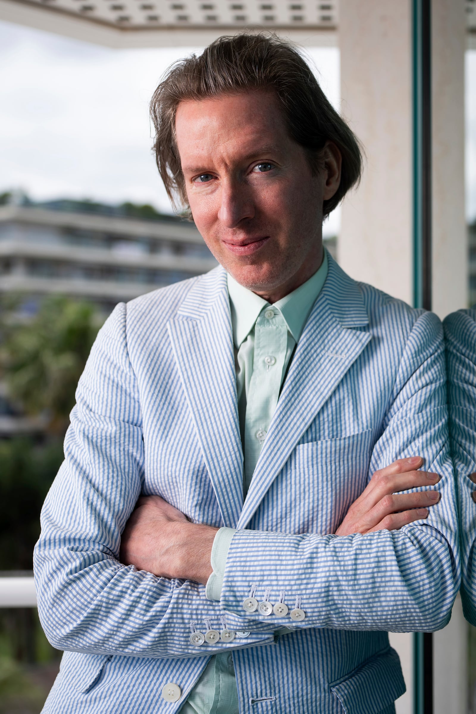 Director Wes Anderson poses for portrait photographs for the film 'The Phoenician Scheme' at the 78th international film festival, Cannes, southern France, Saturday, May 17, 2025. (Photo by Scott A Garfitt/Invision/AP)