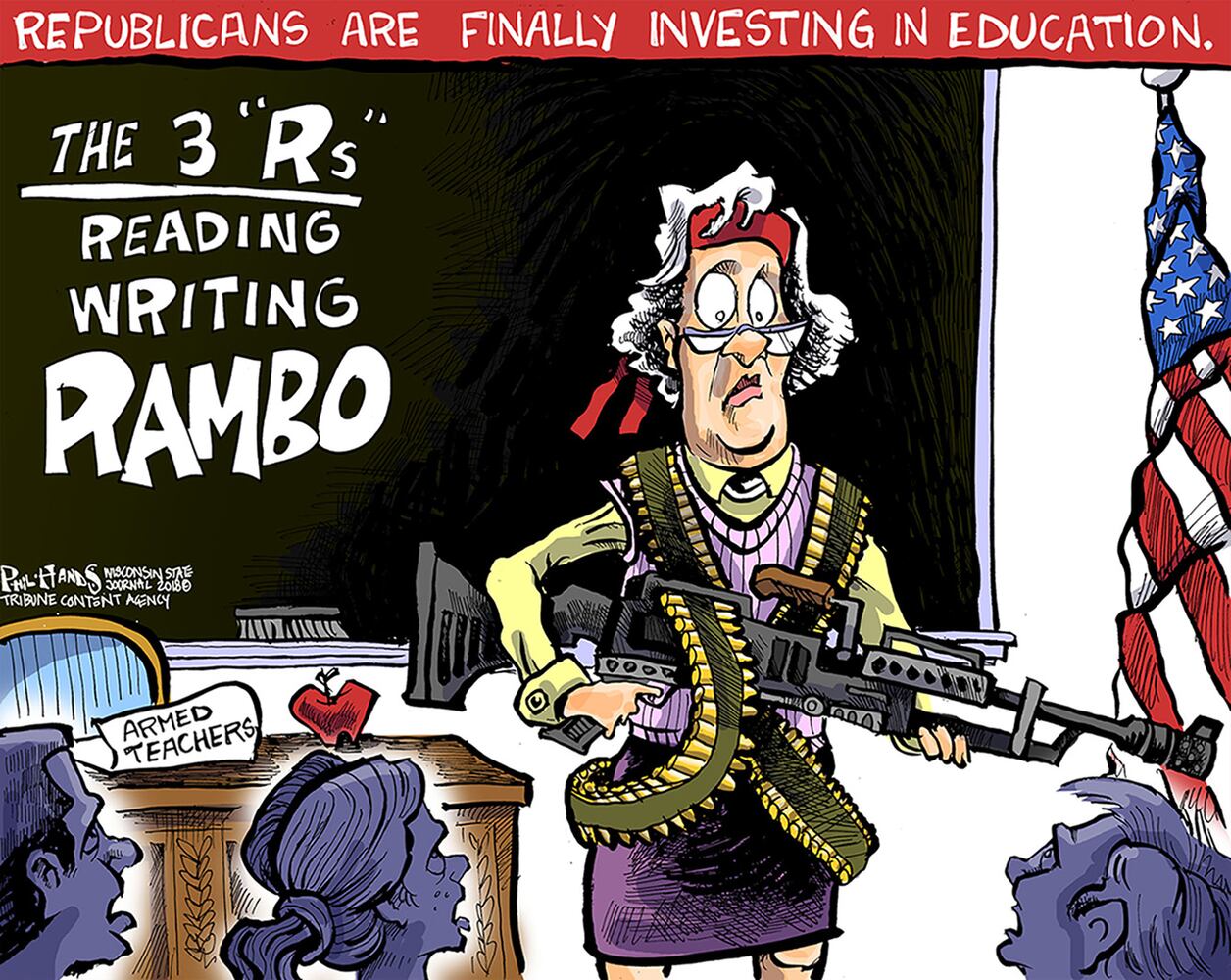 Week in cartoons: The NRA, arming teachers and more