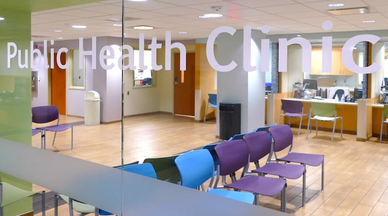The clinic at Public Health - Dayton and Montgomery County. To help save money in the department's budget, some PHDMC employees moved to remote work full-time. CONTRIBUTED