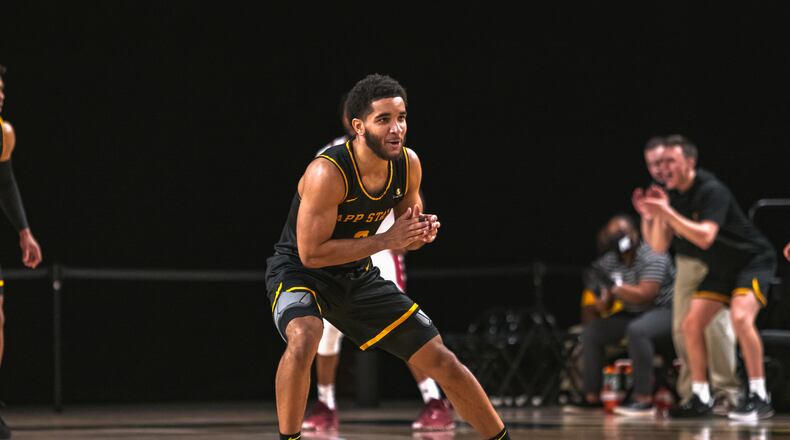 Appalachian State's Deshon Parker plays against Troy during the 2020-21 season. Photo by Jay Crain