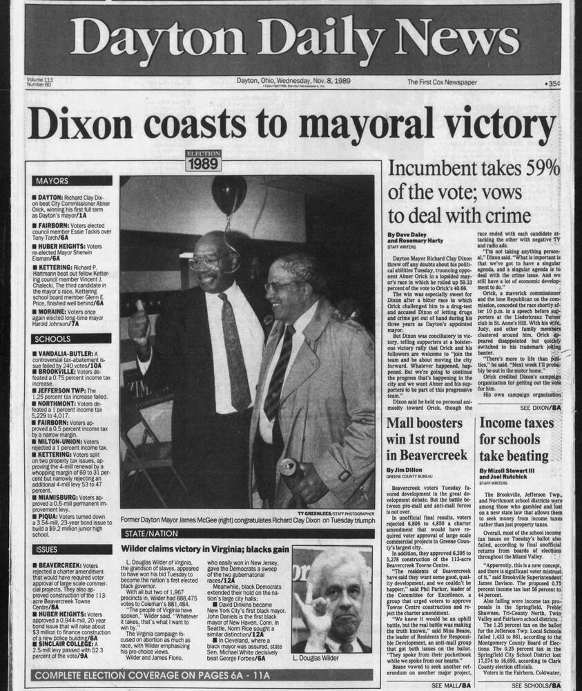 Election results front pages