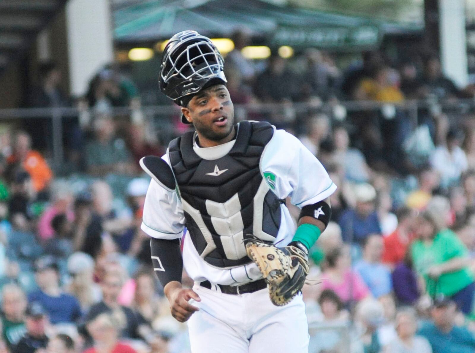 Dragons catcher Hendrik Clementina. MARC PENDLETON / STAFF