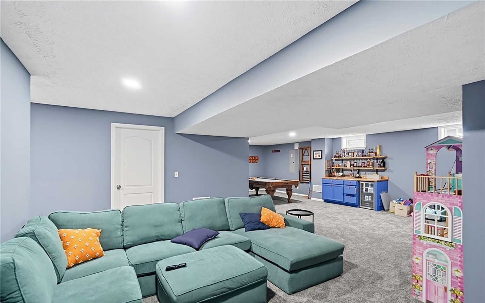 The finished basement has a recreation room with a wet bar that has a beverage cooler and sink. CONTRIBUTED