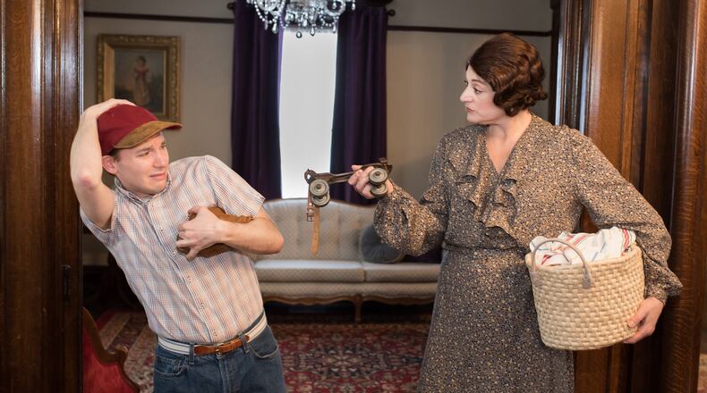 Eric Deiboldt (Eugene Jerome) and Lisa Ann Goldsmith (Kate Jerome) appear in the Human Race Theatre Company production of Neil Simon s Brighton Beach Memoirs April 5-22 at the Loft Theatre. (Contributed Photo by Immobulus Photography)