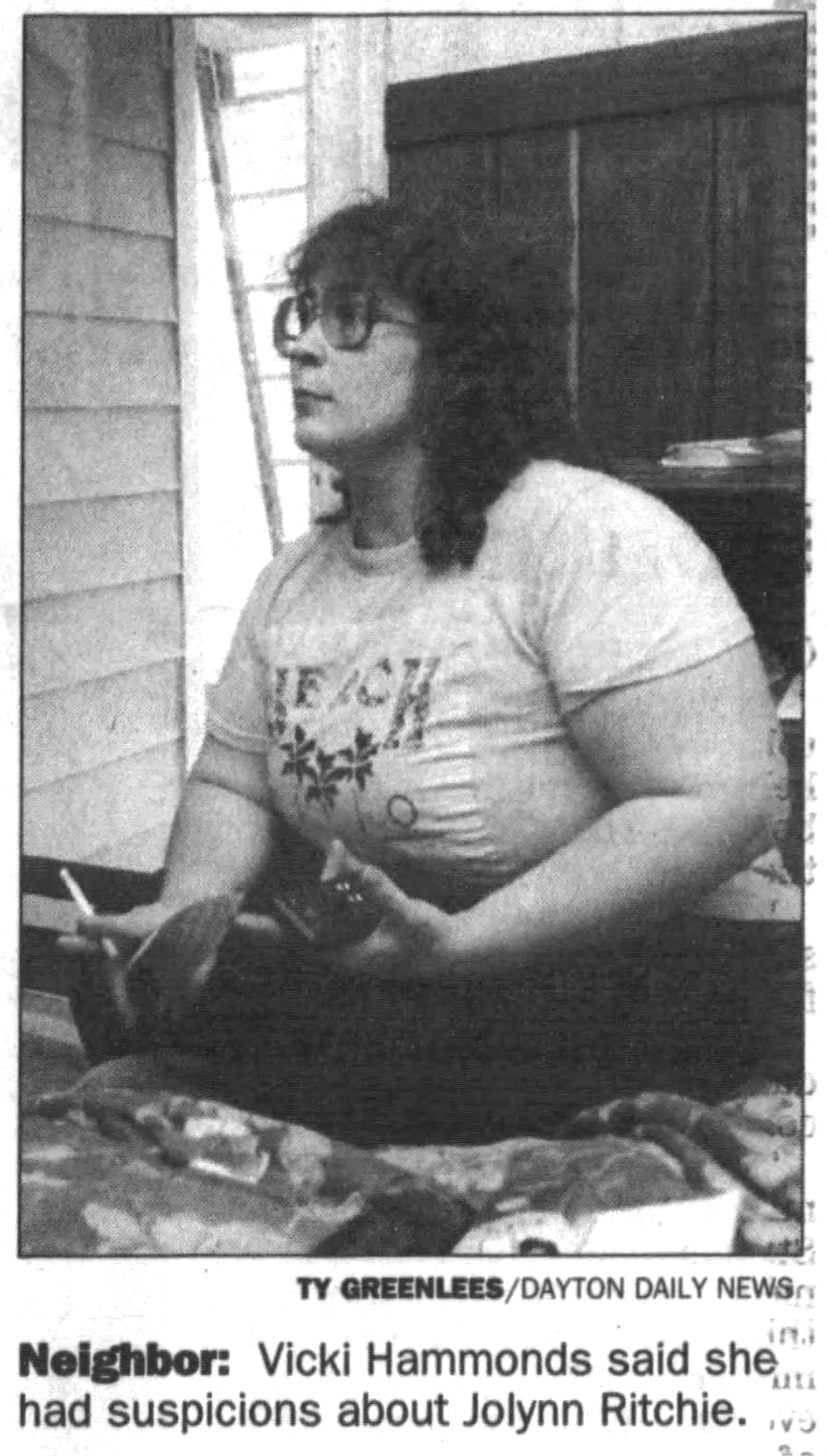 The night before Samantha Ritchie was reported missing, she knocked on the door of neighbor Vicki Hammond’s house. DAYTON DAILY NEWS ARCHIVES