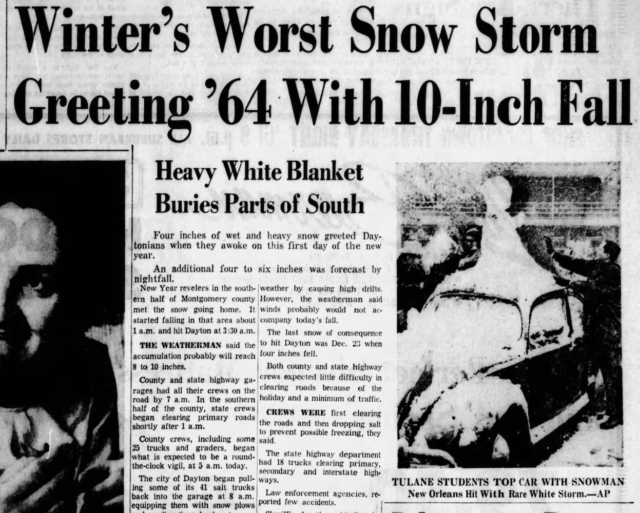 Dayton record snowfall