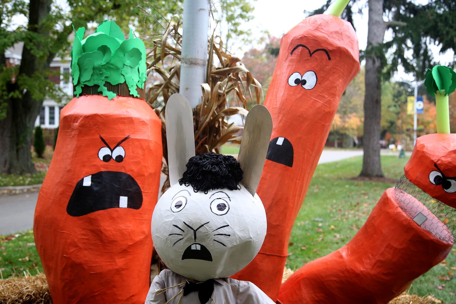 PHOTOS: ‘I’ll take murder hornets for $200 Alex,’ Oakwood’s Scarecrow Row displays creative Halloween fun