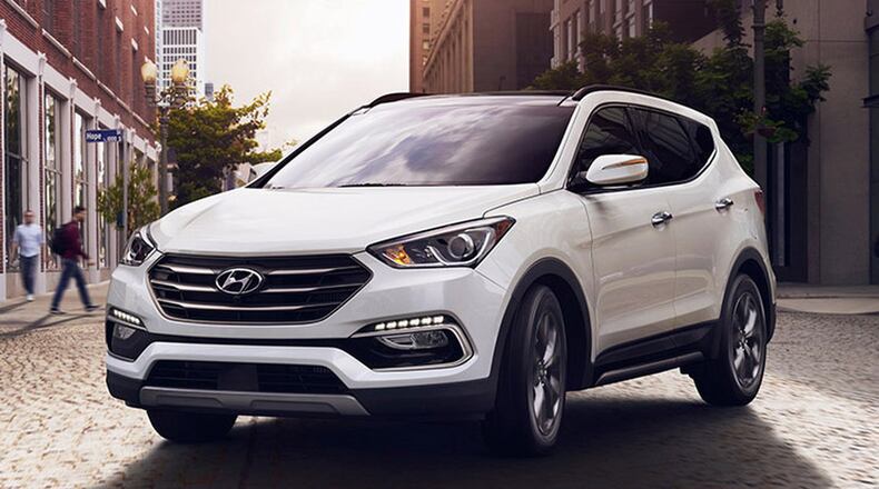 Improvements to the 2017 Hyundai Santa Fe span everything from fresh exterior design and LED lighting signatures to additional infotainment, convenience and safety technologies and new Drive Mode selection with Sport, Eco and Normal settings. For the 2017 Santa Fe Sport model alone, nearly 350 individual parts have been updated, representing about 25 percent of total Santa Fe Sport parts content. Photo by Hyundai