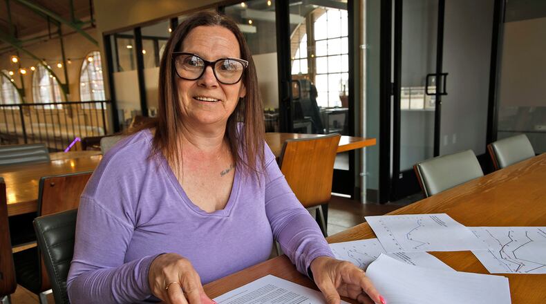 Beth Donahue, director of the Springfield Domestic Violence Coalition, Wednesday, April 3, 2024. BILL LACKEY/STAFF