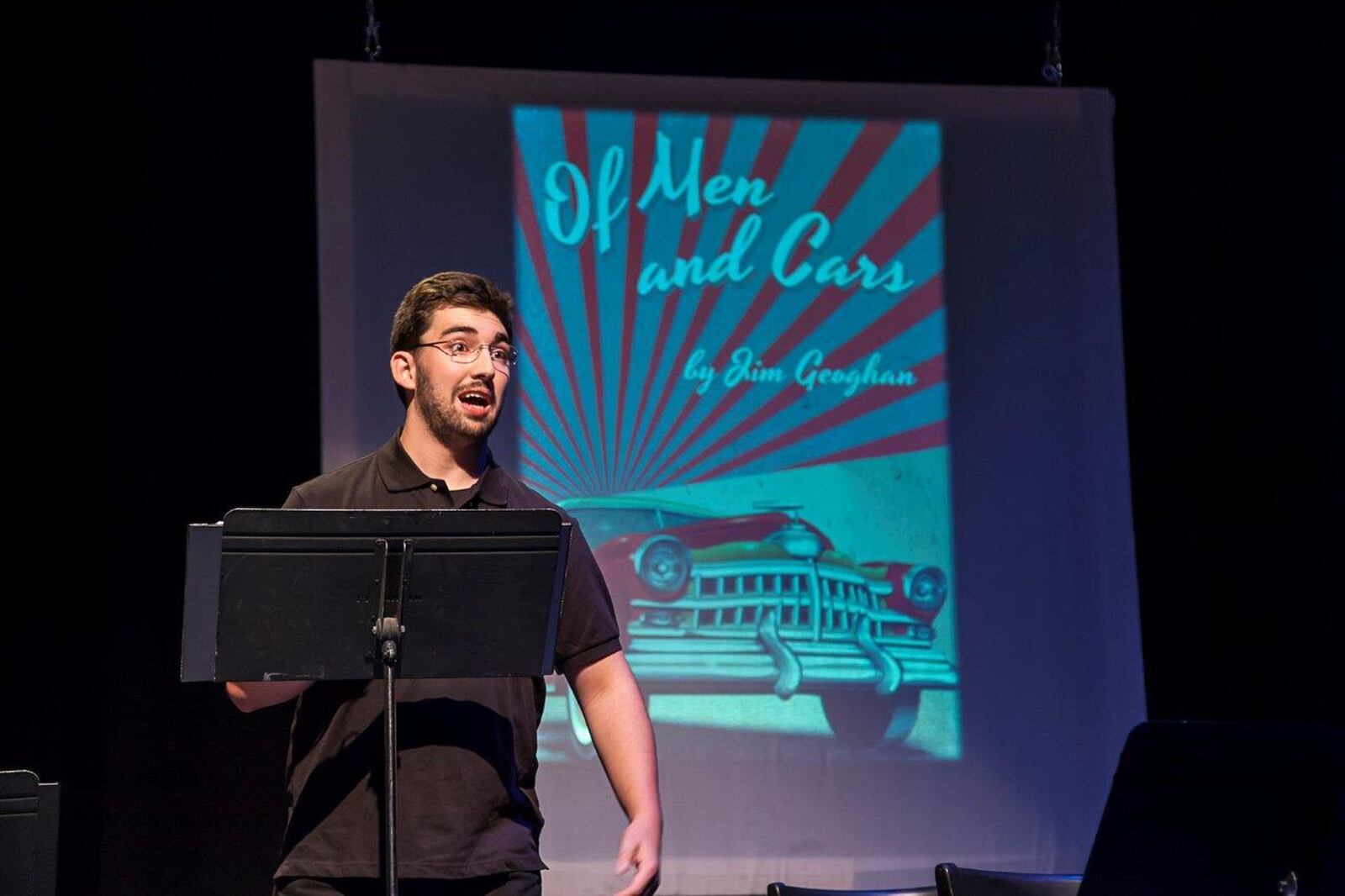 Spencer Berta of Lebanon played the role of Jim in a coming-of-age comedy about the relationship between a father and son. The play “Of Men and Cars” took top honors at the 2018 FutureFest at Dayton Playhouse. It was written by Jim Geoghan of Los Angeles and was presented in reader’s theater format. CONTRIBUTED/ART FABIAN