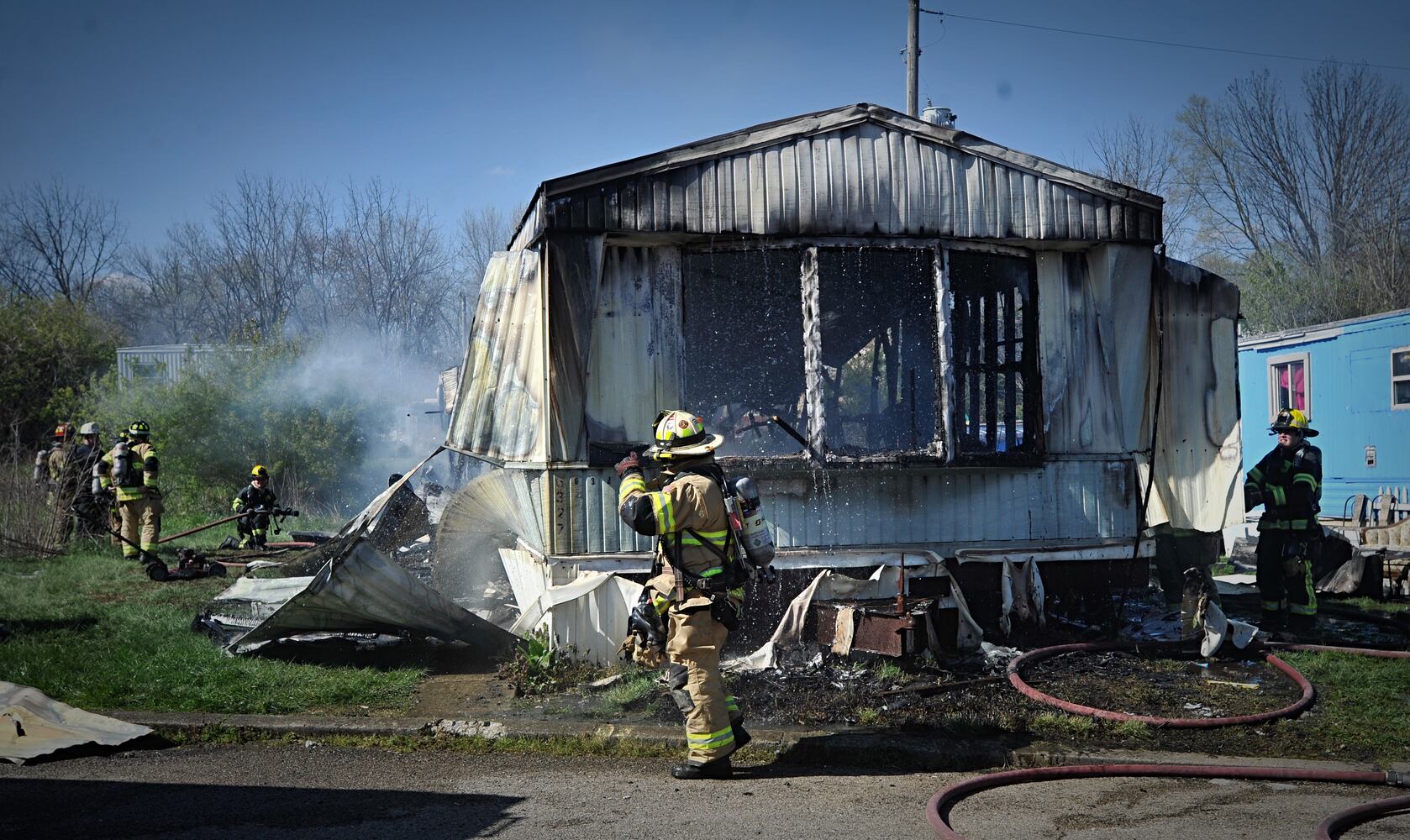 Fire destroys trailer
