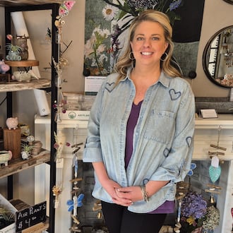 Longtime retail merchandiser Stephanie Schnoor is getting into business for herself with her new store, the Nesting Garden, on Main Street in historic Springboro. MICHAEL KURTZ / STAFF