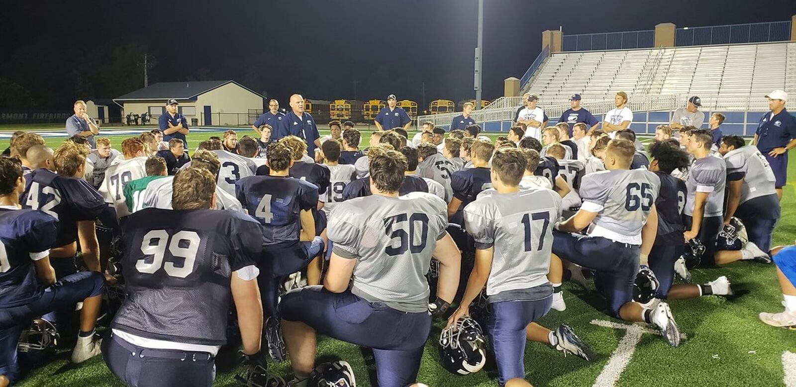 Coach Dave Miller and the Fairmont football team. CONTRIBUTED