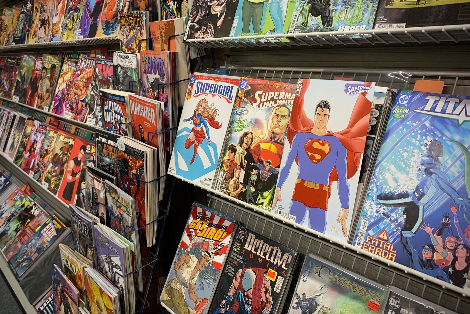 Superman and other DC Comics on the shelves of Bell, Book and Comic in Dayton. A proposal at the Ohio Statehouse would make Superman the "official superhero" of the state of Ohio. LONDON BISHOP/STAFF