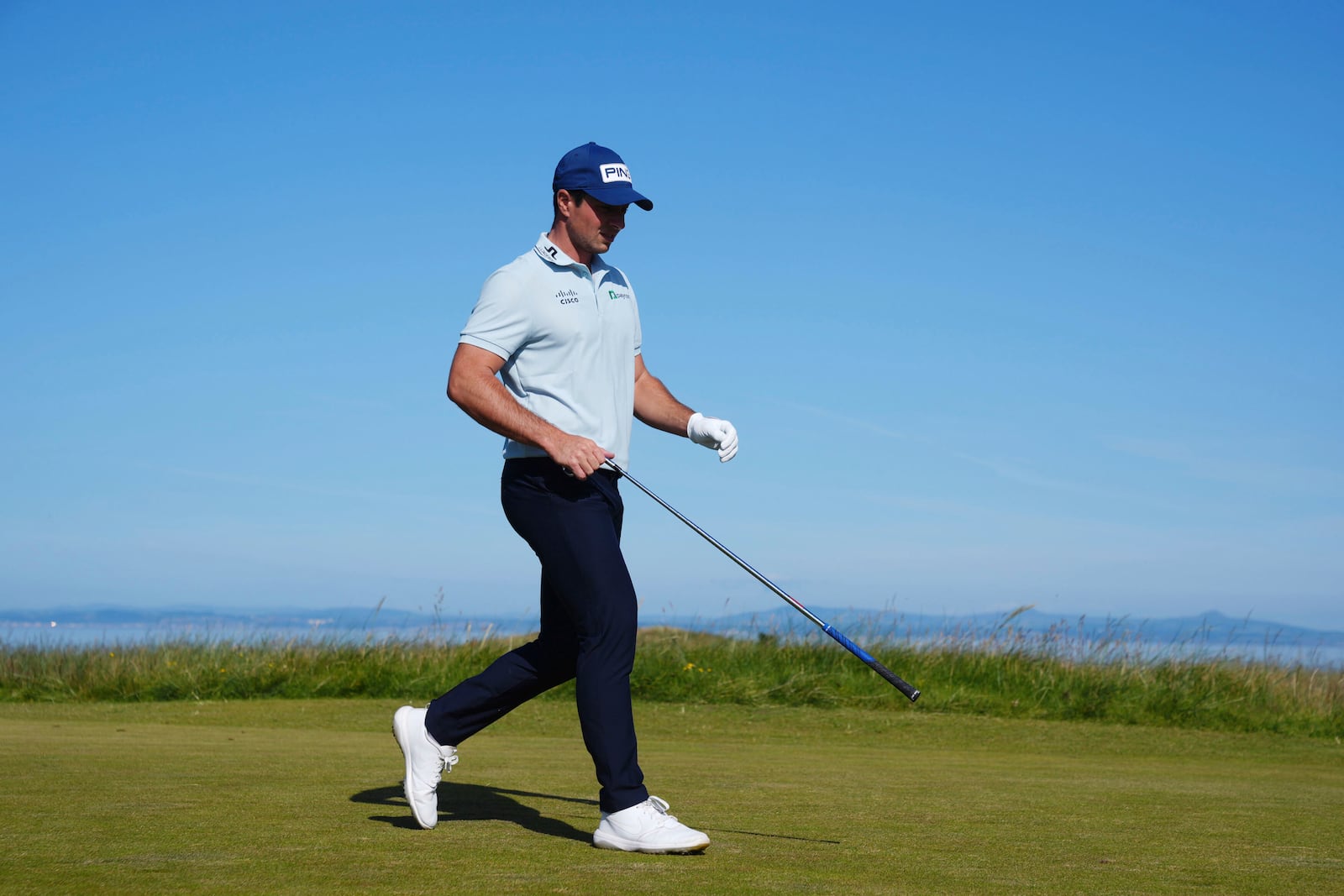 Norway's Viktor Hovland on day two of the Scottish Open at The Renaissance Club, North Berwick, Scotland, Friday July 11, 2025. (Andrew Milligan/PA via AP)