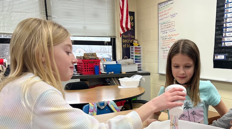 Students use Greene County Career Center materials to learn about new careers. Contributed.