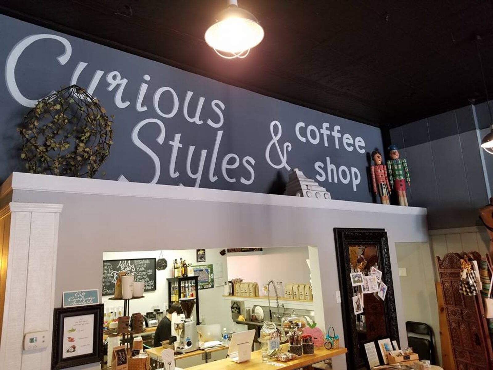 Curious Styles and Coffee Shop: Drinking coffee is fun but drinking coffee while shopping is that much better. Curious Styles and Coffee Shop offers unique items to browse while waiting on your brew, or you can stay a while and shop as you sip. (Source: Facebook)
