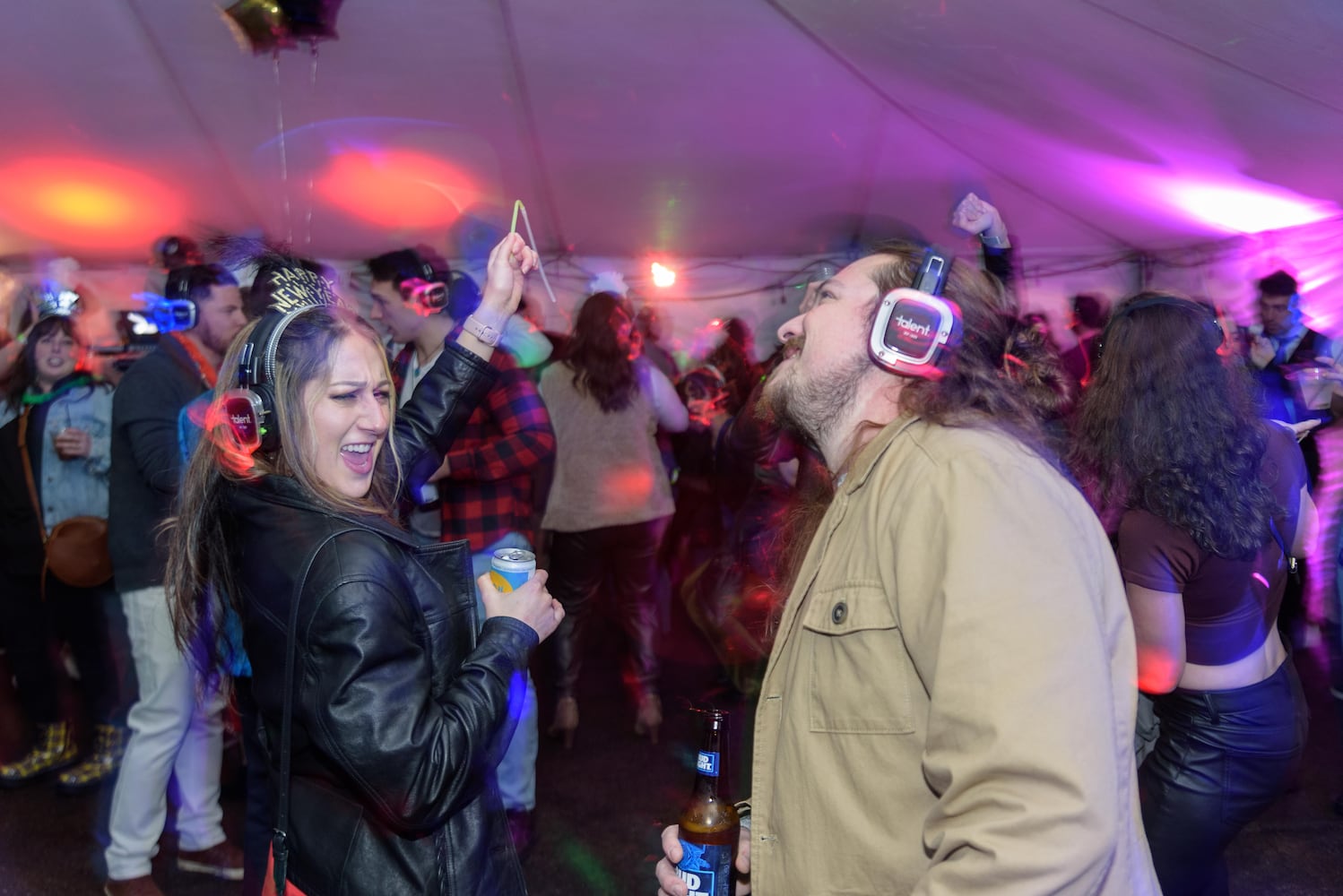 PHOTOS: Did we spot you at Dayton's New Year's Eve Ball Drop and Silent Disco at Yellow Cab Tavern?