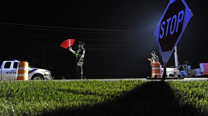 An OVI checkpoint will be held in Butler County today, Friday, Sept. 29, 2023, in Middletown. NICK GRAHAM/FILE
