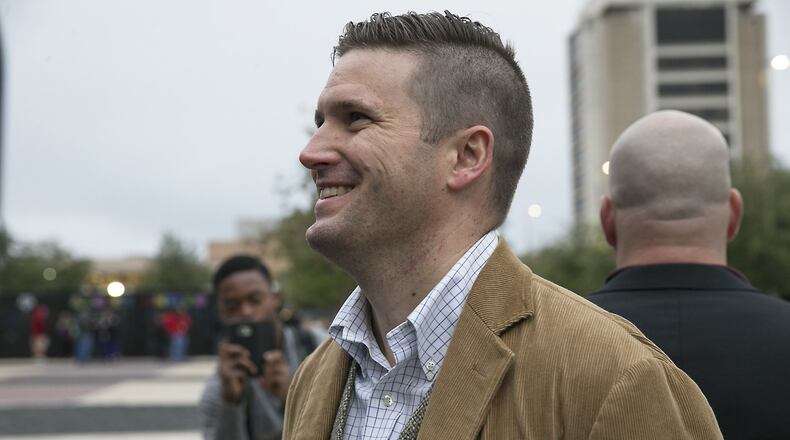 Richard Spencer, a white nationalist, takes a brief tour of Texas A&M campus before a speaking event at the school on Dec. 6, 2016. The University of Florida’s president on Wednesday, Aug. 16, 2017, said Spencer would not be allowed to speak at a scheduled event in September at UF. (Ralph Barrera/American-Statesman)