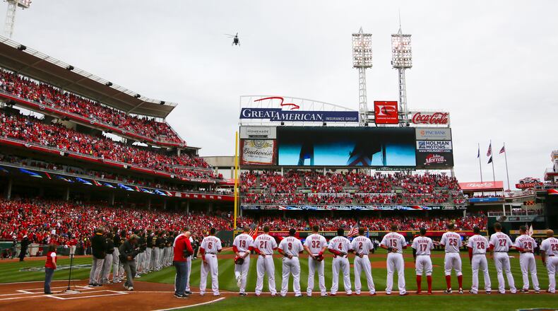The Reds hope prospects will be lining up at  Great American Ballpark some day. GREG LYNCH / STAFF