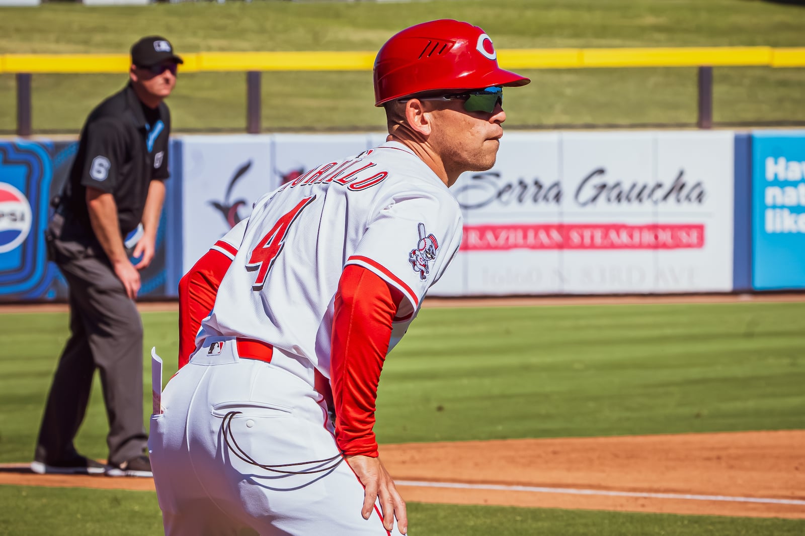 Former Dayton Dragon Julio Morillo coaches the Peoria (Ariz.) Javelinas during an Arizona Fall League game on Oct. 21, 2025. Morillo will serve as Dragons manager in 2026. NOAH MAURER / NM CREATIVE