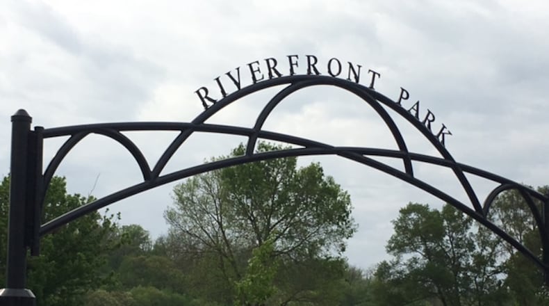 The city long-range plan for Riverfront Park calls for a two-lane access road for the entrance of the 10-acre park on North Miami Avenue, where dozens of events are held each year. NICK BLIZZARD/STAFF