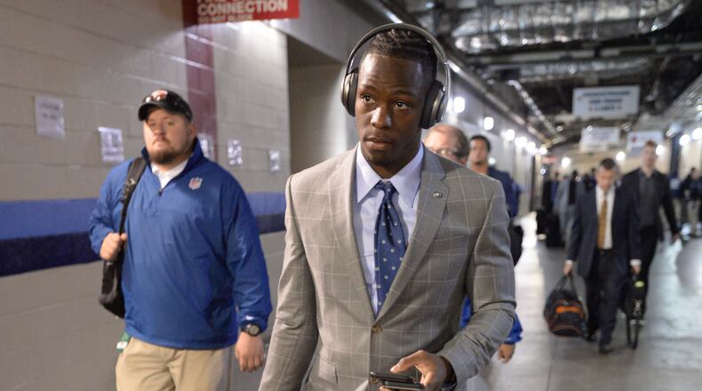 Cincinnati Bengals wide receiver John Ross arrives for an NFL football game against the Tennessee Titans Sunday, Nov. 12, 2017, in Nashville, Tenn. (AP Photo/Mark Zaleski)