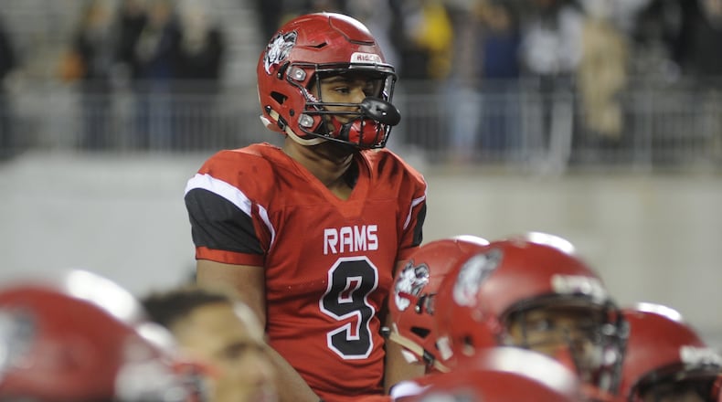 Trotwood senior linebacker James Parker is one of the few returning defensive starters this season. Akron Archbishop Hoban defeated Trotwood-Madison 30-0 in the Division III high school football state championship at Ohio Stadium in Columbus on Saturday, Dec. 3, 2016. MARC PENDLETON / STAFF