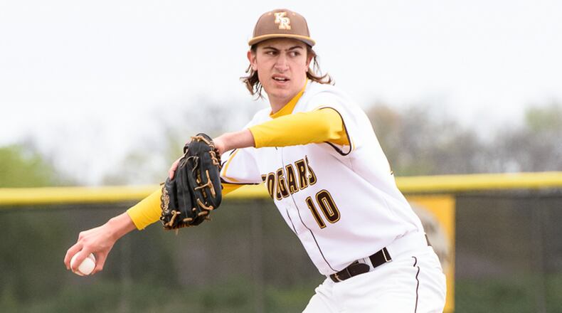 Kenton Ridge senior pitcher Jacob Eberhart. Contributed Photo by Bryant Billing