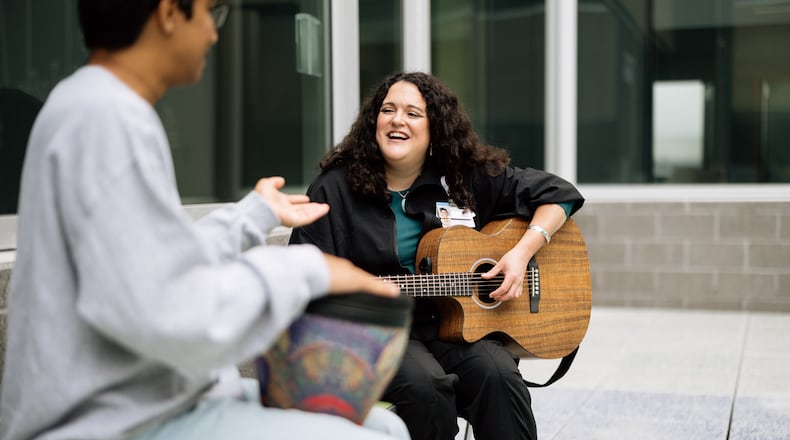 Ella Guillard, a board certified music (activity) therapist in Dayton Children’s inpatient mental health unit.
She was nominated as a Community Gem because Dayton Children's said the work Guillard does is “an important part of the healing process for the kids and teens who come to Dayton Children’s in a moment of crisis.” CONTRIBUTED