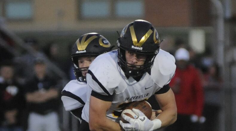 Centerville’s Ross Harmon. Centerville defeated host Wayne 39-22 in a Week 6 high school football game on Friday, Sept. 29, 2017. MARC PENDLETON / STAFF