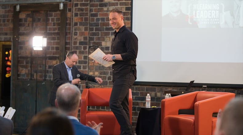 Ryan Hawk gives one of his motivational speeches. (Photo provided by Ryan Hawk)