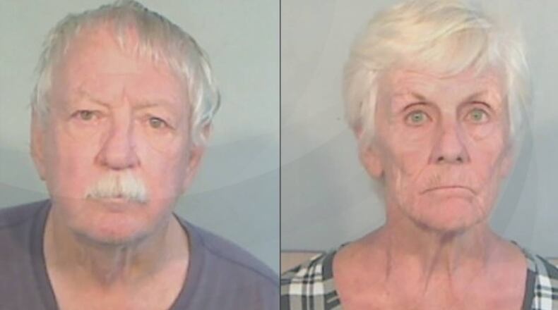 William James Nash and Carole Plumley Harwood were arrested in the Florida Keys on Firday night. (Monroe County Sheriff's Office)