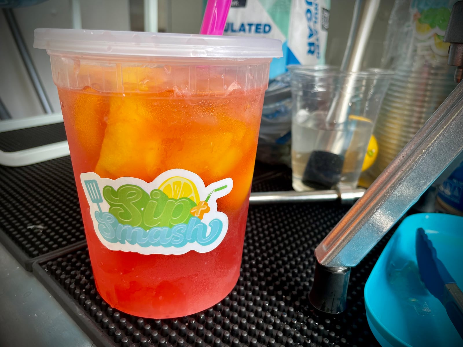 After closing Sunrise Breakfast Food Truck last year, Dayton native Damon Wright and his wife, Brittney, has opened a new food truck serving smash burgers, smash bites, lemonades and dirty sodas. NATALIE JONES/STAFF