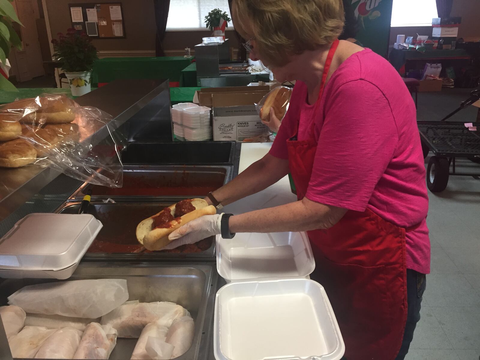 Fresh meatball subs were a delicious part of the Fabulous Friday luncheon hosted by Italian Festa at Bella Villa Hall. PHOTO: Alex Perry