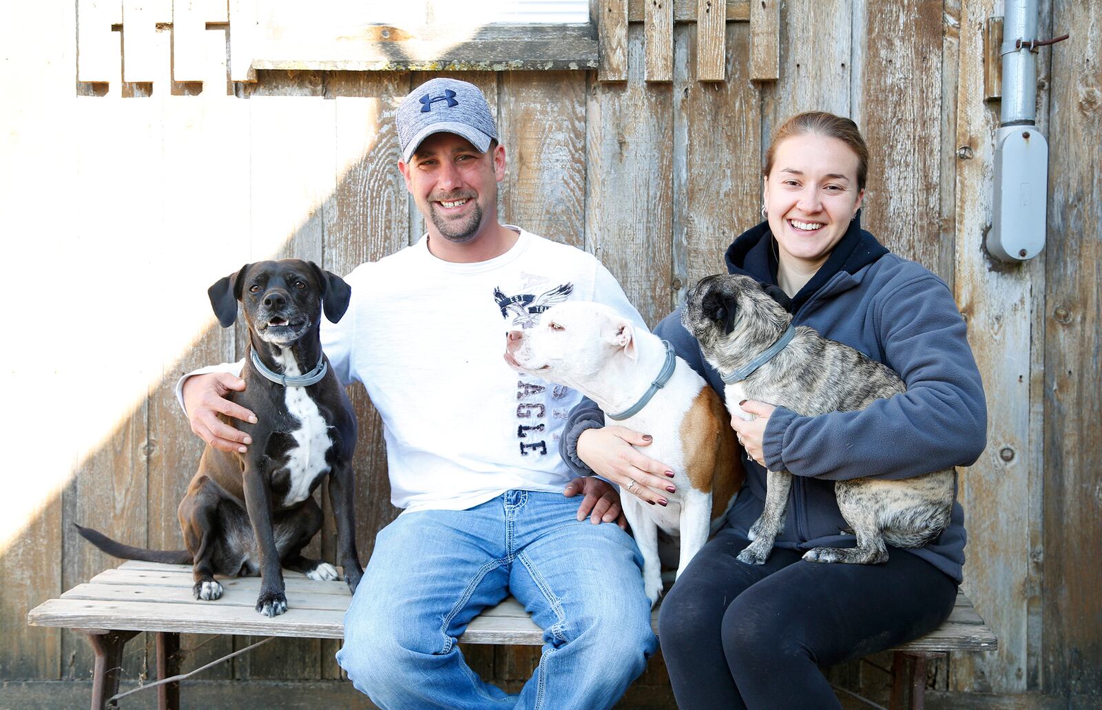 Dan Noble is an acclaimed harness driver and the fourth generation of a famed harness racing family. He and his fiance, Christi Pokornowsk, also a fourth-generation horseman, work with horses together.  LISA POWELL / STAFF