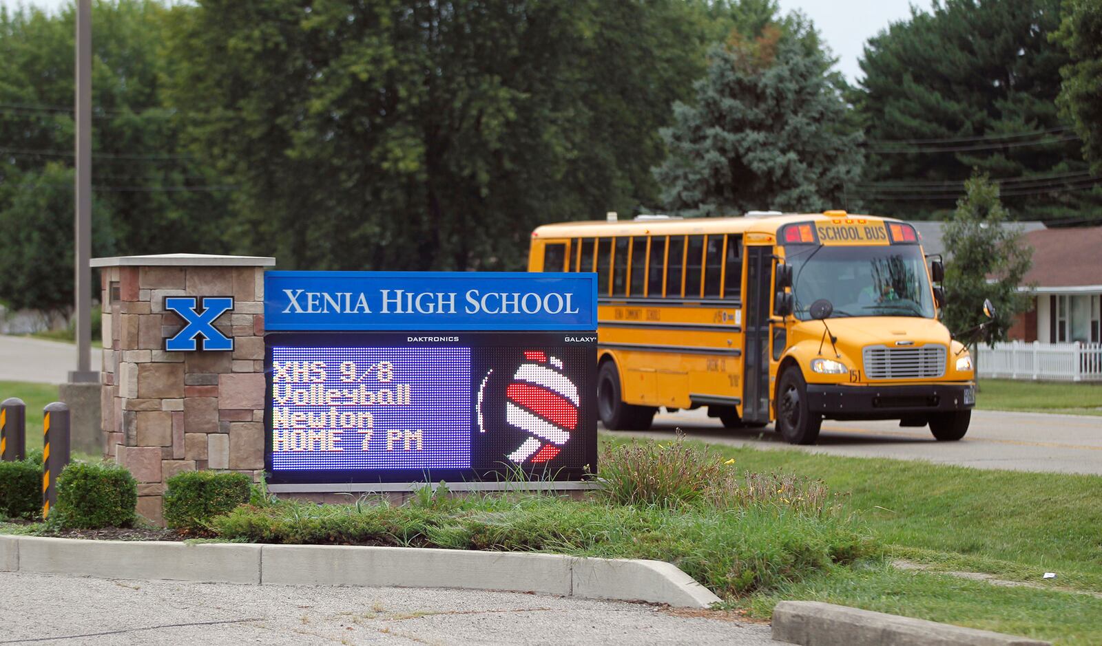 Exterior view of Xenia High School which was opened in 1977.     TY GREENLEES / STAFF