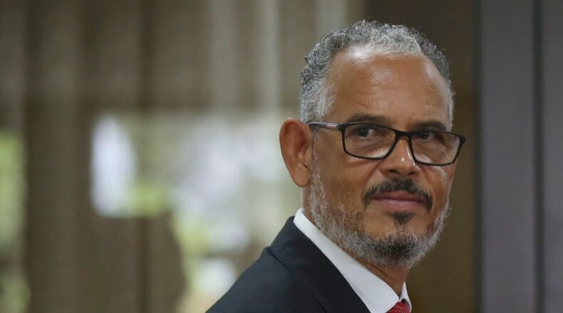 FILE - Haiti's Prime Minister Alix Didier Fils-Aimé attend the inauguration of the nation's new cabinet, in Port-au-Prince, Haiti, Nov. 16, 2024. (AP Photo/Odelyn Joseph, File)