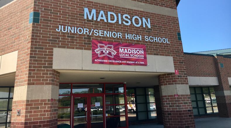 Madison Schools officials ordered student backpacks and bags searched Friday morning prior to allowing them to enter the Butler County school district’s building on the combined K-12 campus, said district officials, who cited a threat.(File Photo/Journal-News)