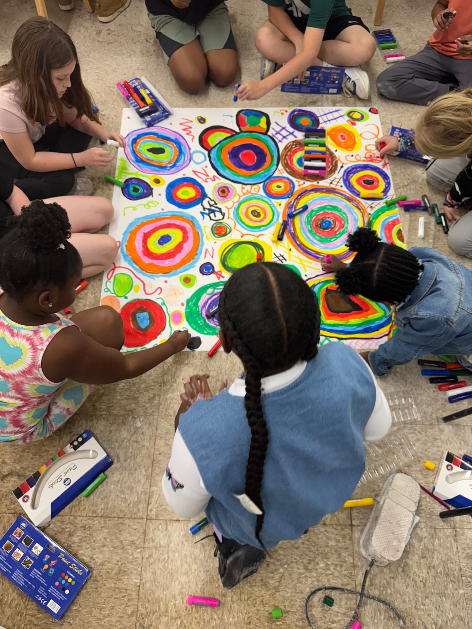 Campers gather for art projects at K12 Gallery.
Submitted.